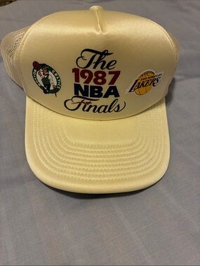 Mitchell & Ness Cream 1987 NBA Finals Trucker Hat